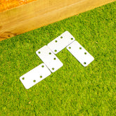 Extra-Strong Flat Galvanised Steel Bracket (Pack of 4)